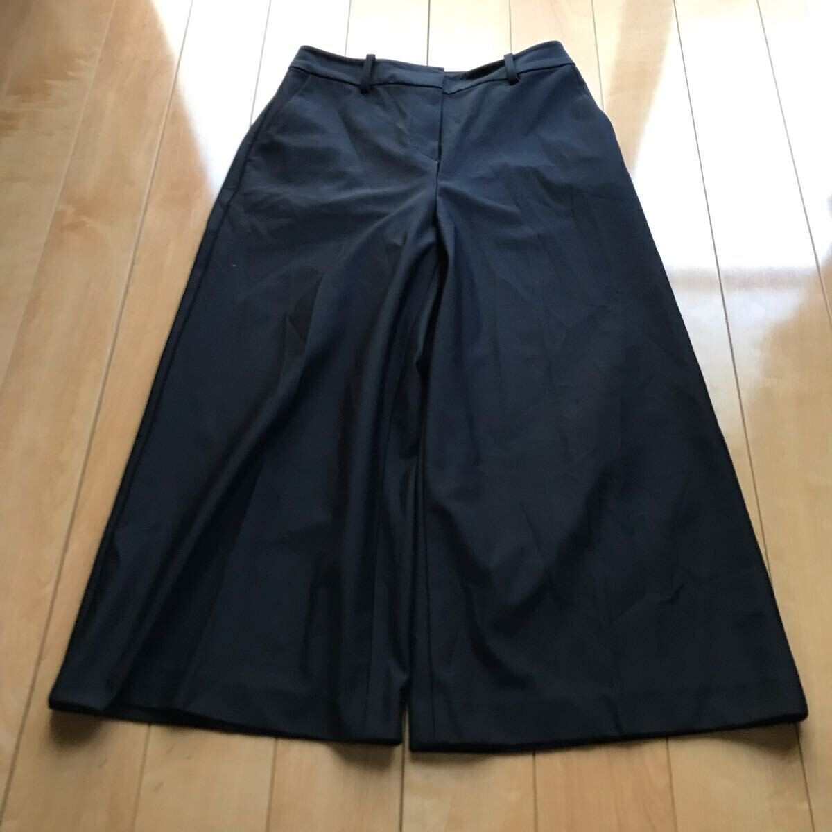 プラステ クロップドワイドパンツ 166-1-316 レディース XS ブラック拍卖