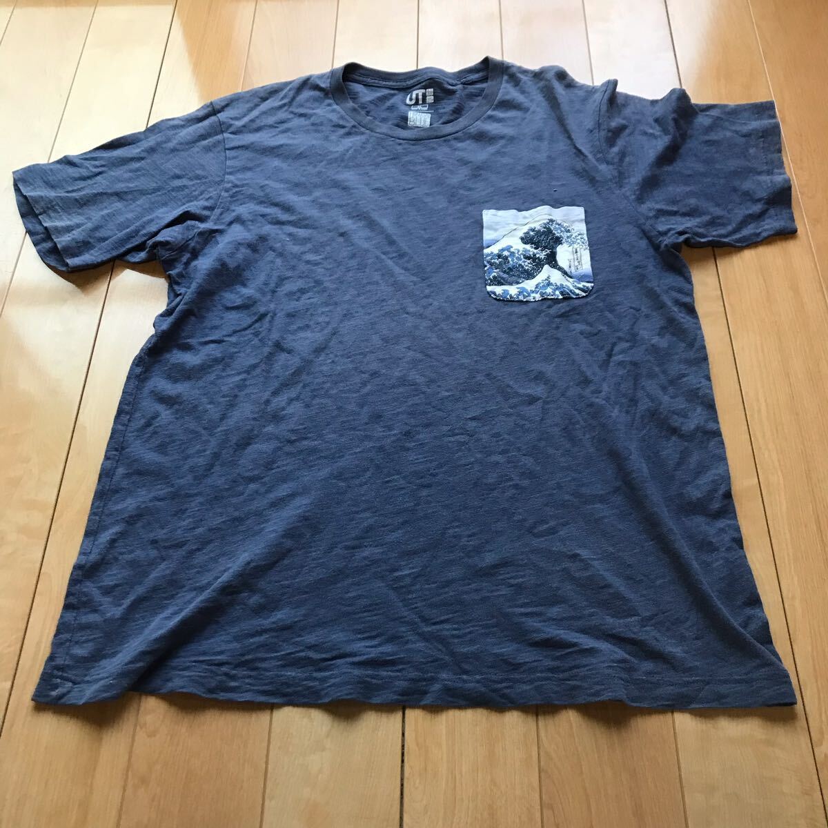 UT×葛飾北斎 グラフィックT 124-1-310 メンズ XL ネイビー拍卖