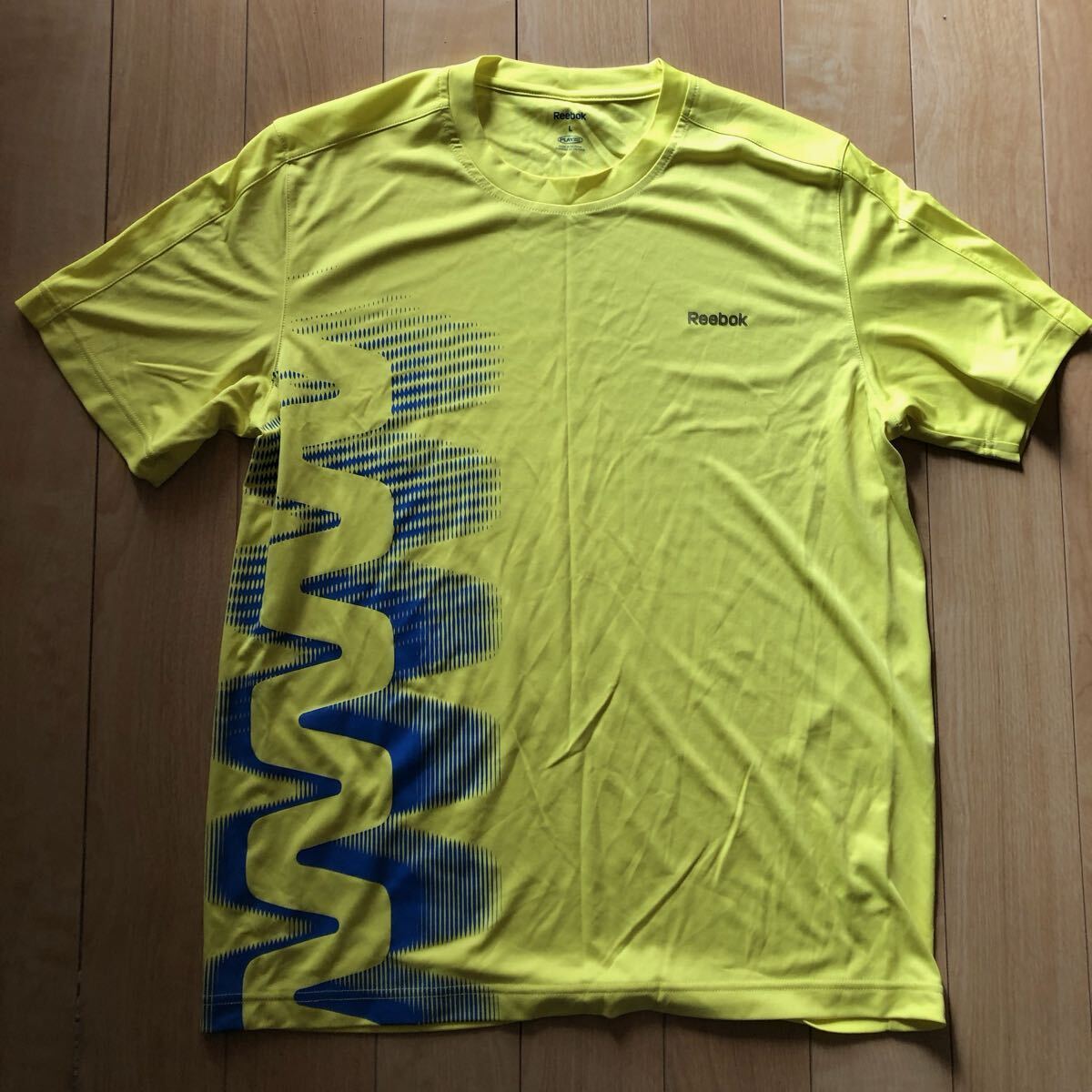 リーボック トレーニングTシャツ 226-1-104 メンズ L イエロー マラソン スポーツ拍卖