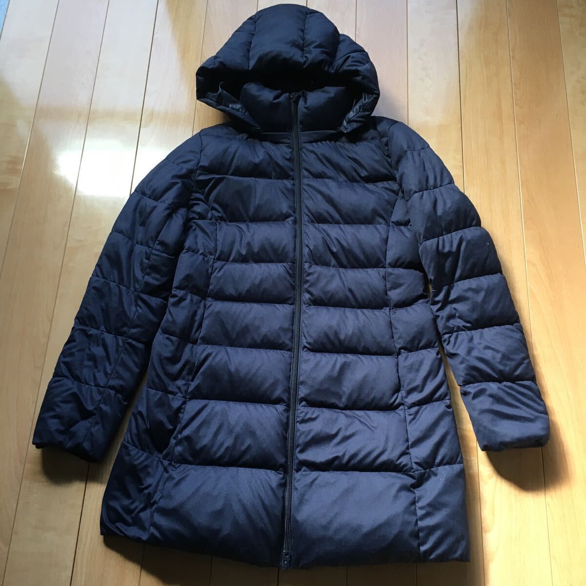 ユニクロ シームレスダウンショートコート 602-6-4 レディース M ネイビー拍卖