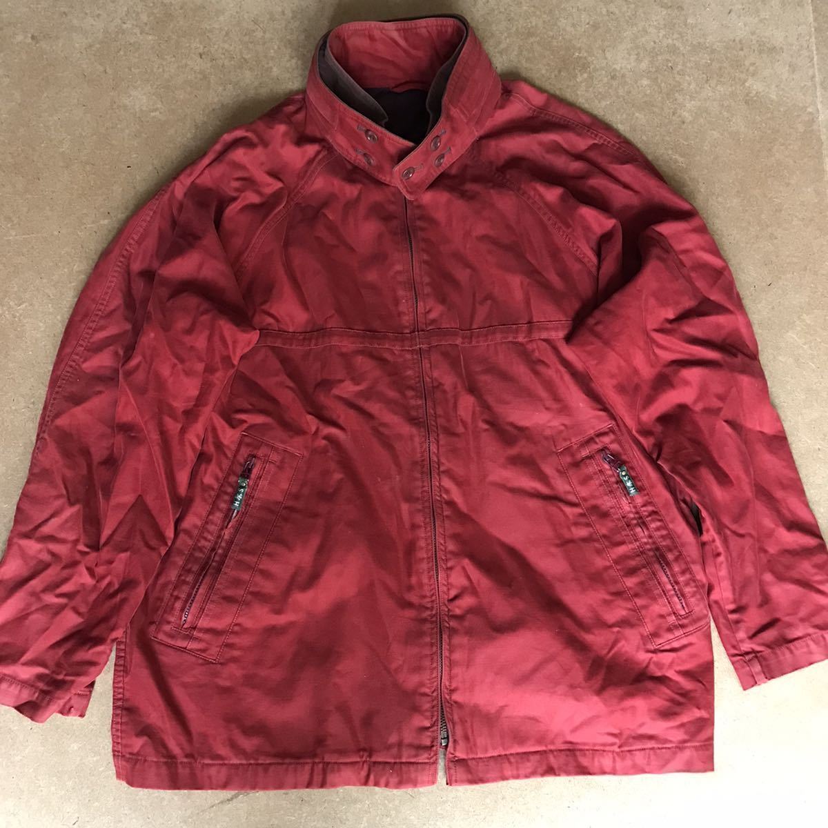 7-6 The Scotch House レッド LY フード収納襟 ジャケット スコッチハウス拍卖