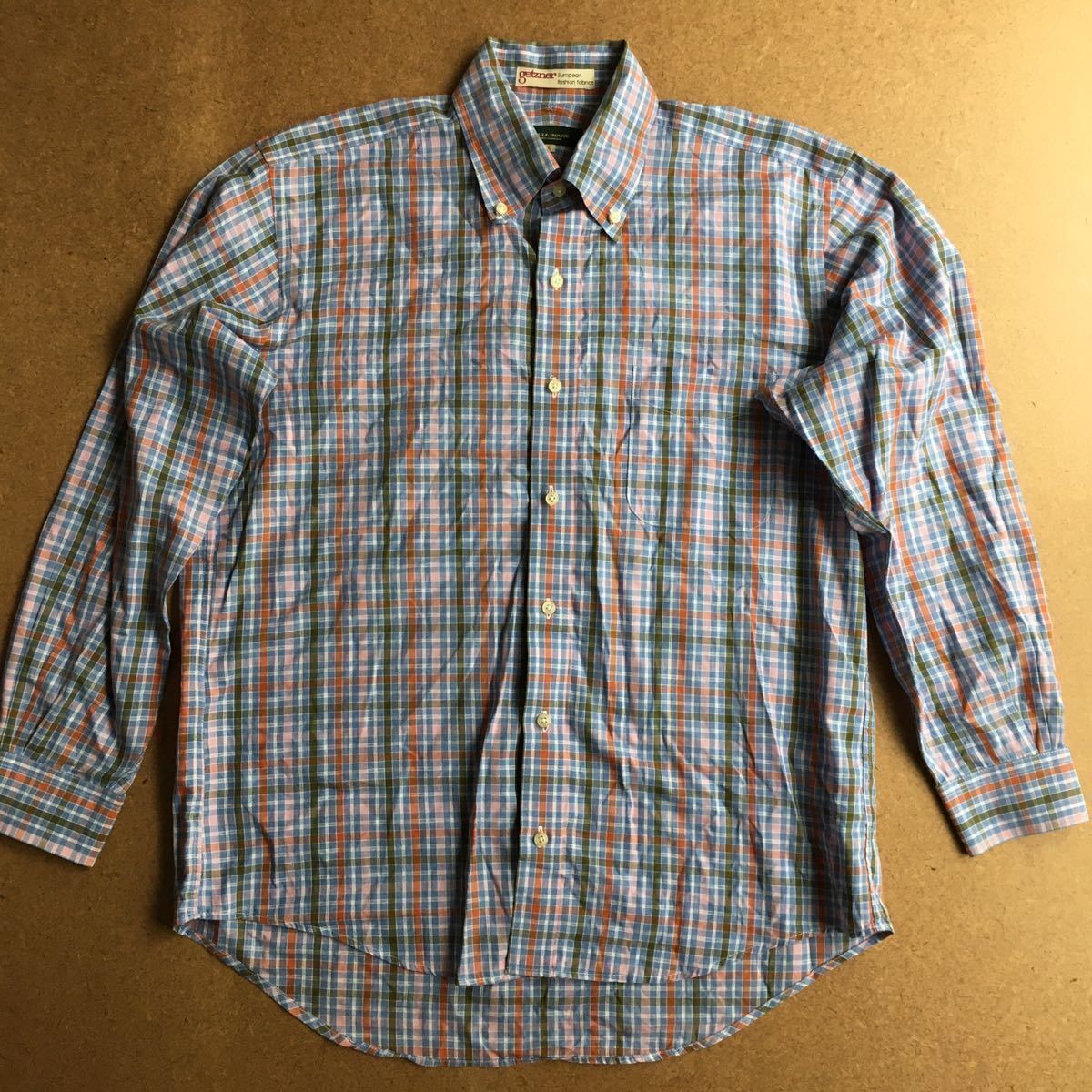 FULL HOUSE チェックBDシャツ 橙 翠 水色 ボタンダウンシャツ 長袖 シャツ 長袖シャツ フルハウス拍卖