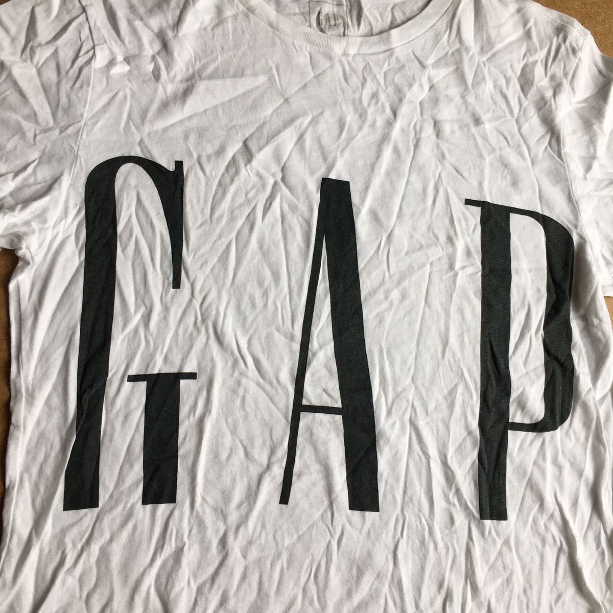 GAP ビッグロゴ ホワイト シンプル Tシャツ 半袖 半袖Tシャツ ギャップ ロゴTシャツ拍卖