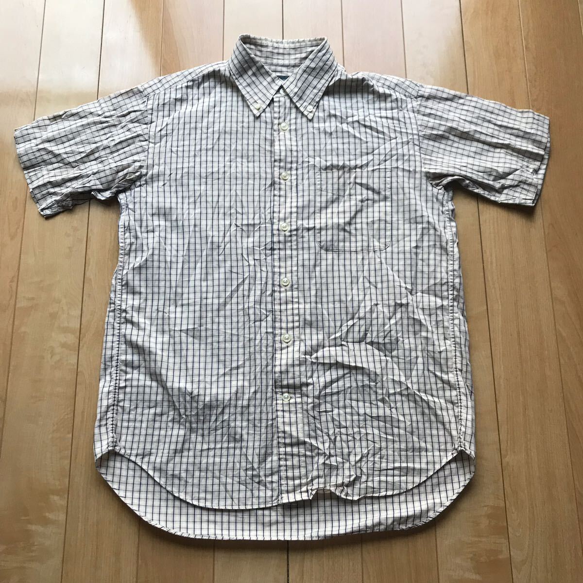 ダニエルクレミュ チェックシャツ 125-1-336 メンズ M ベージュ拍卖