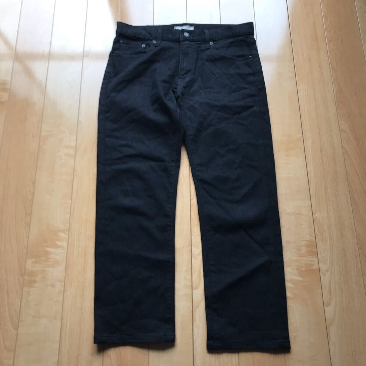 ユニクロ スリムフィットジーンズ 定価3990円+税 165-1-4 メンズ 30インチ ブラック拍卖