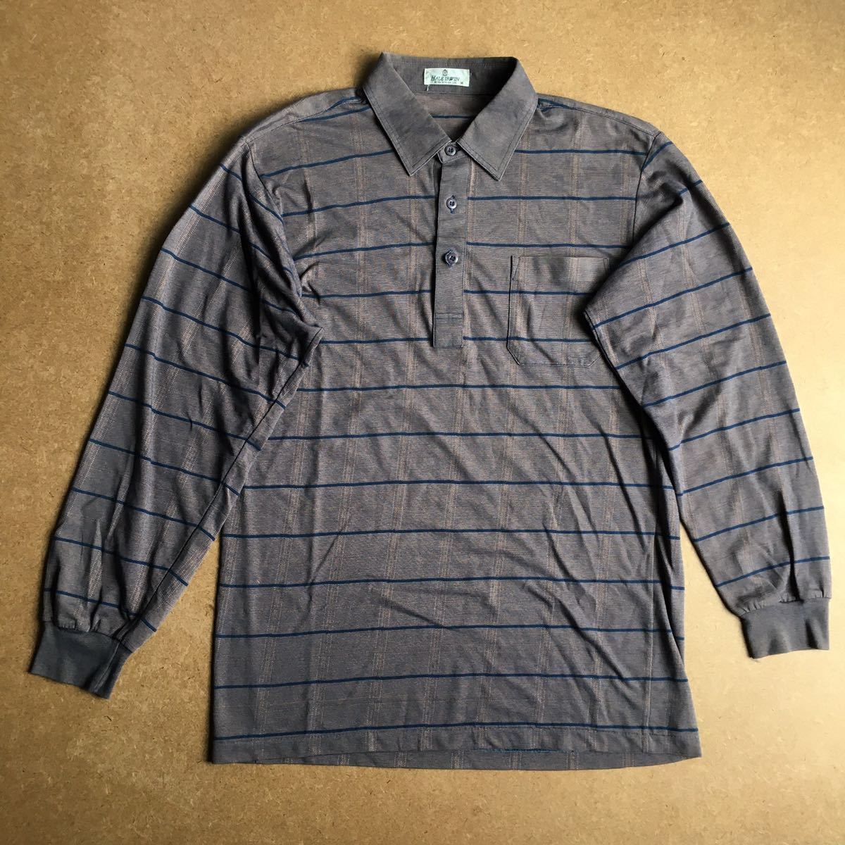 レトロ 90s 80s Hale Irwi ゴルフポロシャツ ヘールアーウィン ブラウン ブルーチェック柄拍卖