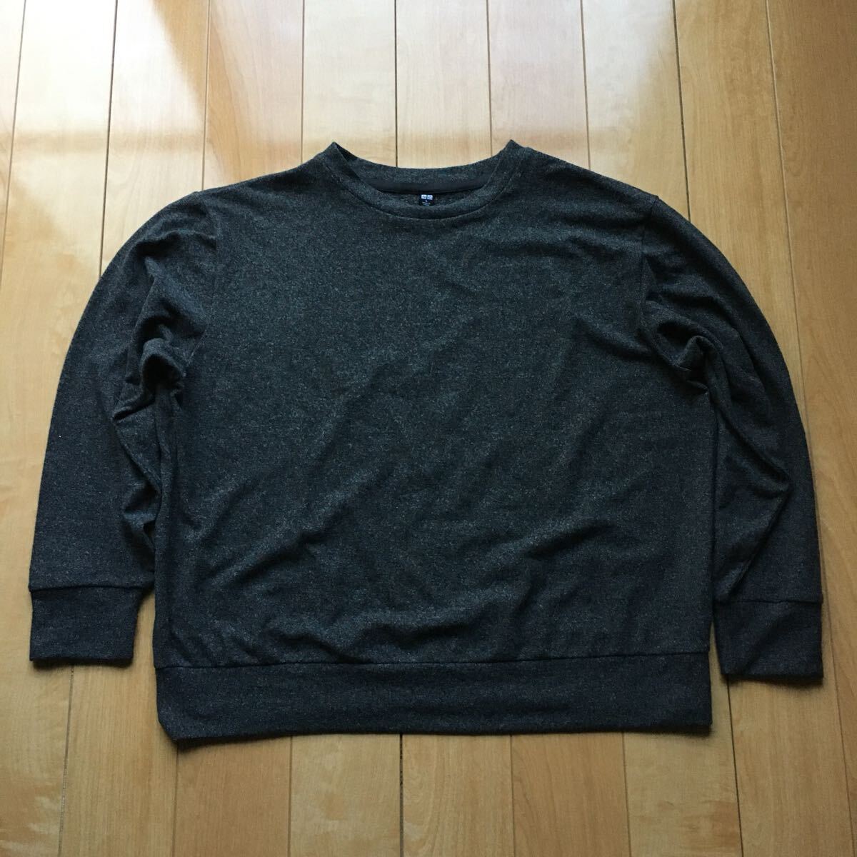 ユニクロ ソフトニットフリースクルーネックT 224-1-47 レディース L グレー拍卖