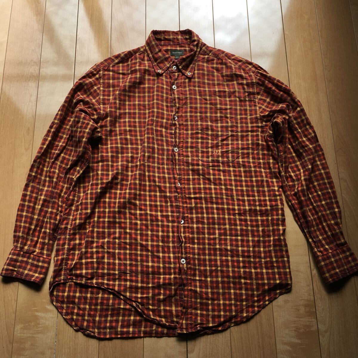 ヘンリーコットンズ ネルシャツ 213-1-44 メンズ 41 チェック拍卖