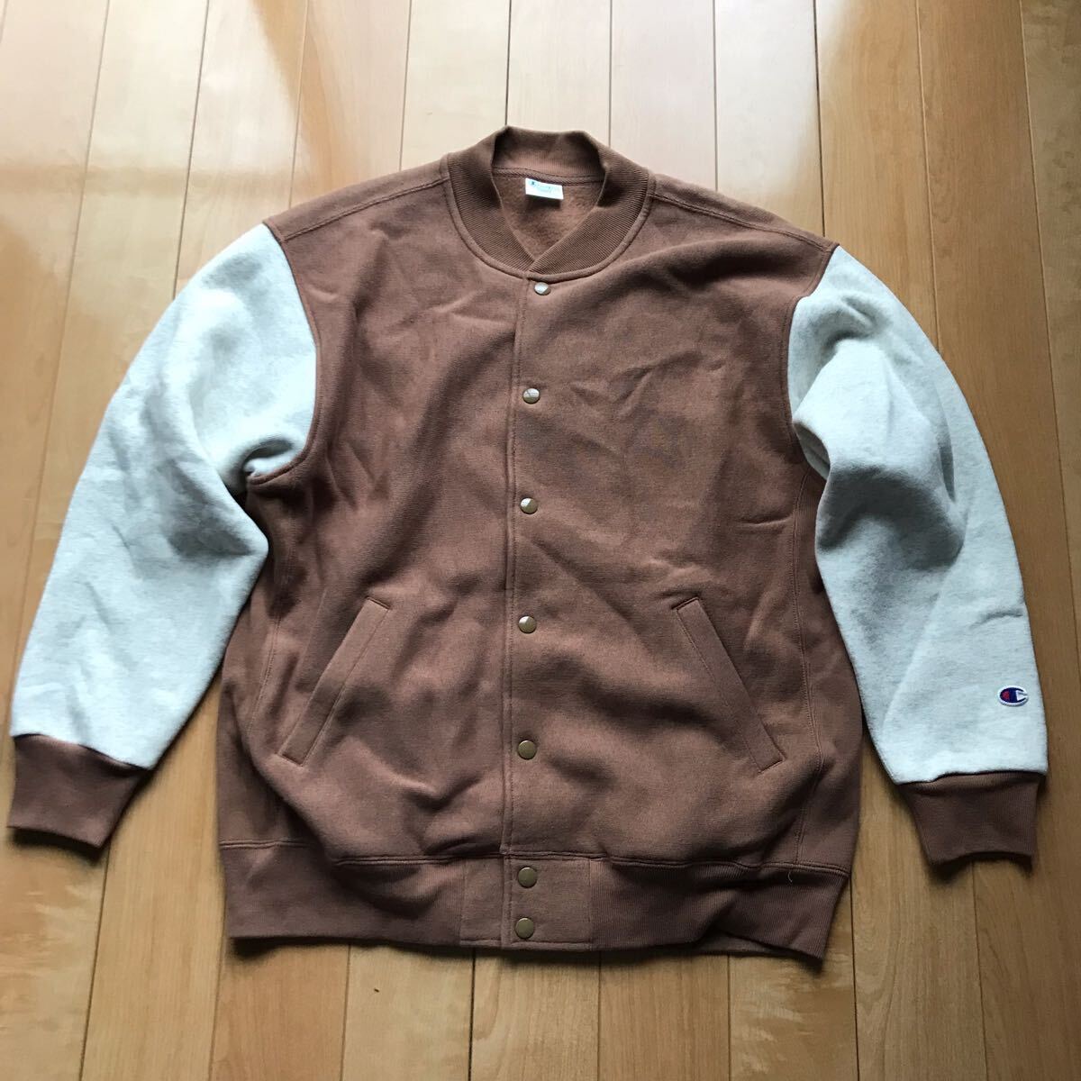 チャンピオン×SHIPS any 別注 リバースウィーブ ヘビーウェイトリラックスフィットボタンカーディガン 151-6-322 メンズ L キャメル拍卖