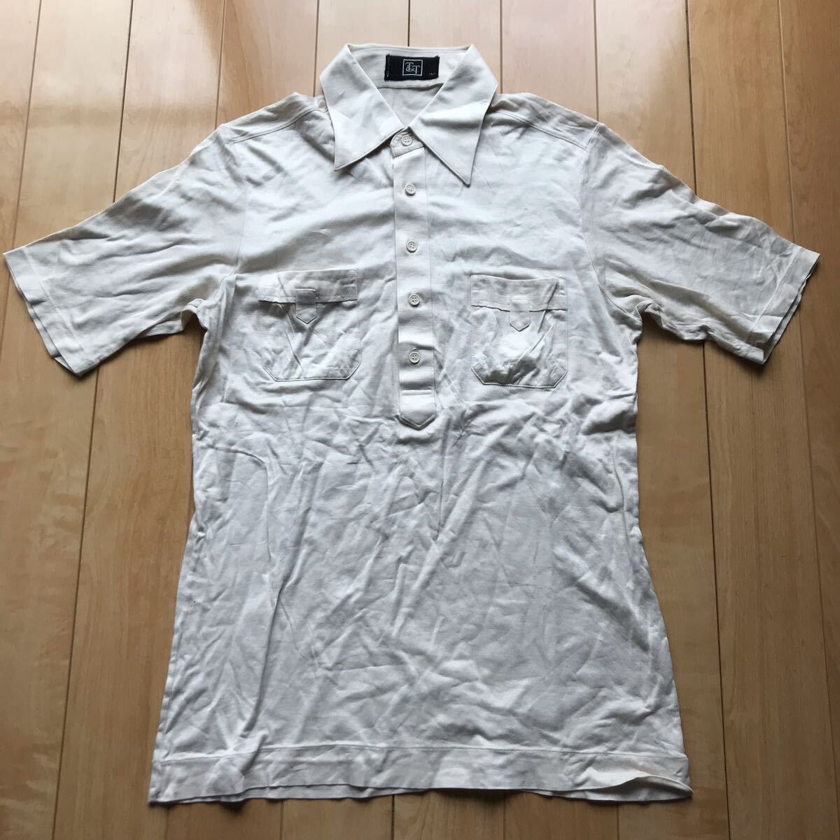 ティアンドティ ポロシャツ 126-1-378 メンズ L ホワイト拍卖