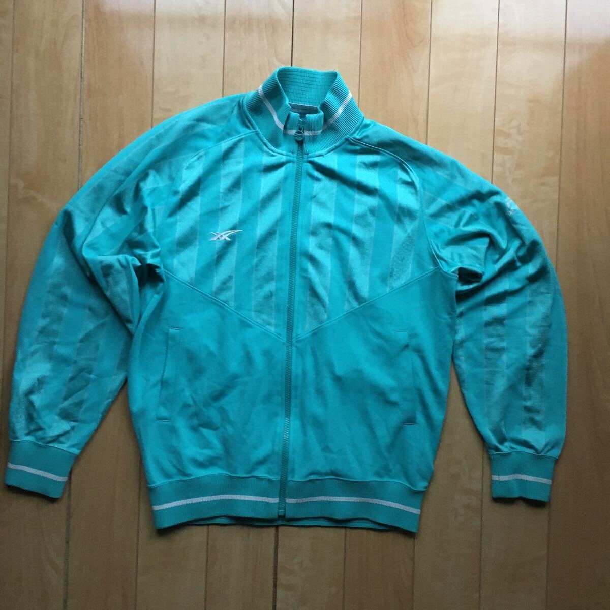 90年代 アシックス ジャージジャケット 010-1-407 グリーン拍卖