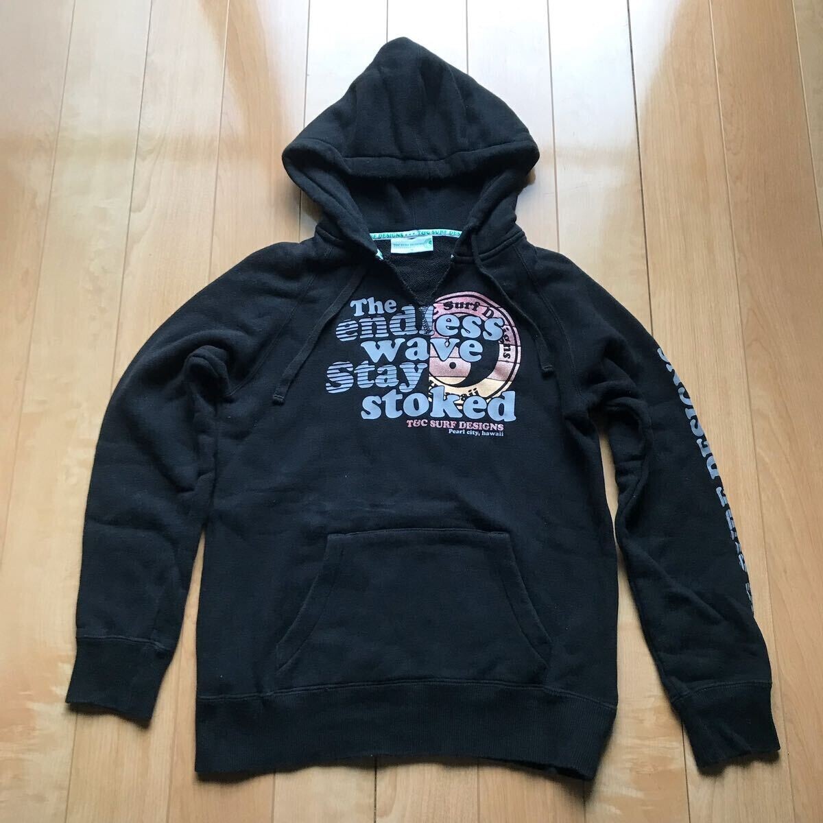 ティーアンドシーサーフデザイン スウェットパーカー 550-6-316 レディース M ブラック タウカン拍卖