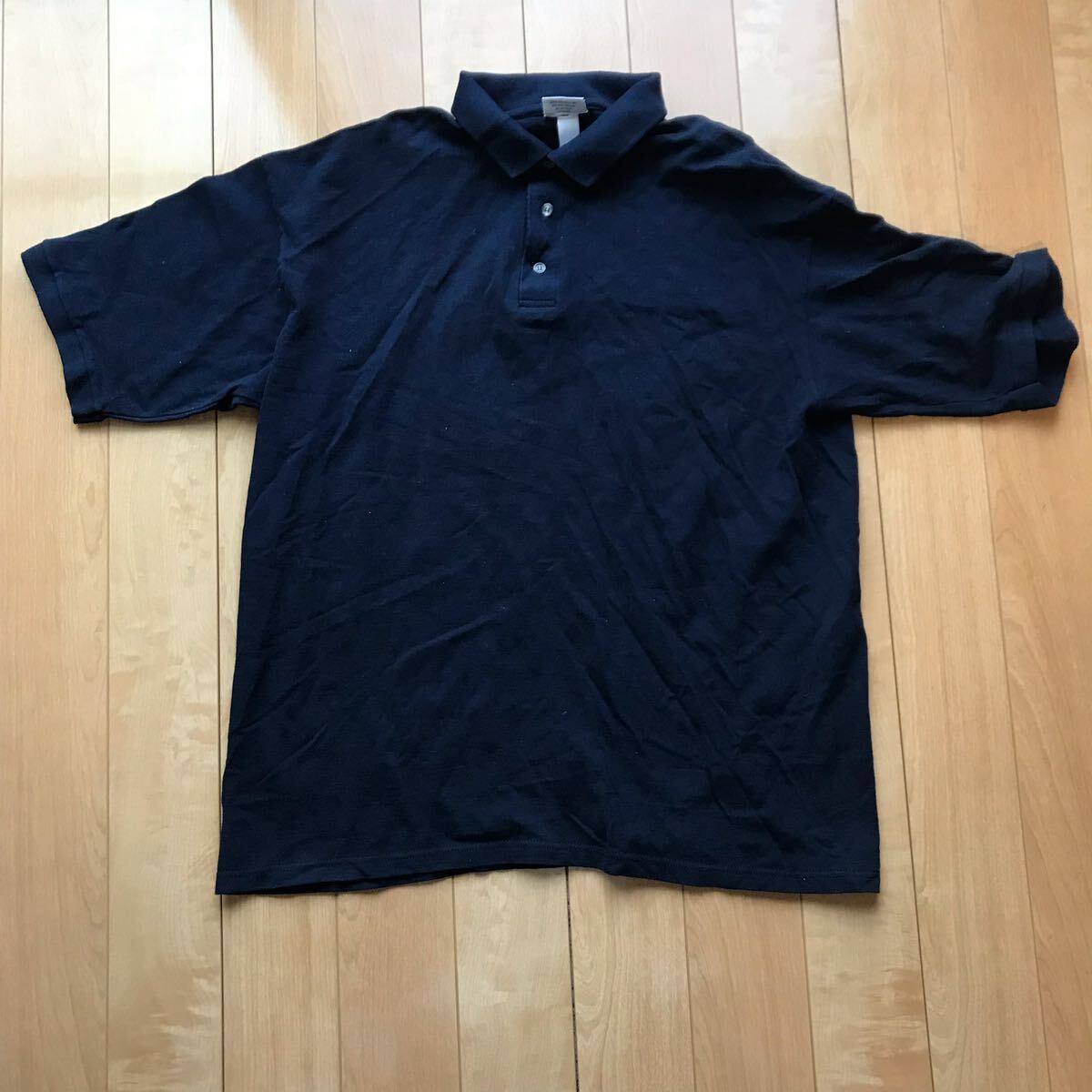 90年代 アンヴィル ポロシャツ 124-1-305 メンズ XL ネイビー拍卖
