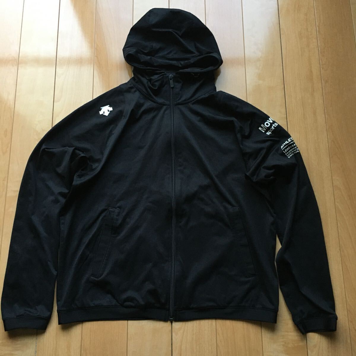 デサント ジップアップパーカー 220-1-9 メンズ O ブラック スポーツ ジョギング拍卖