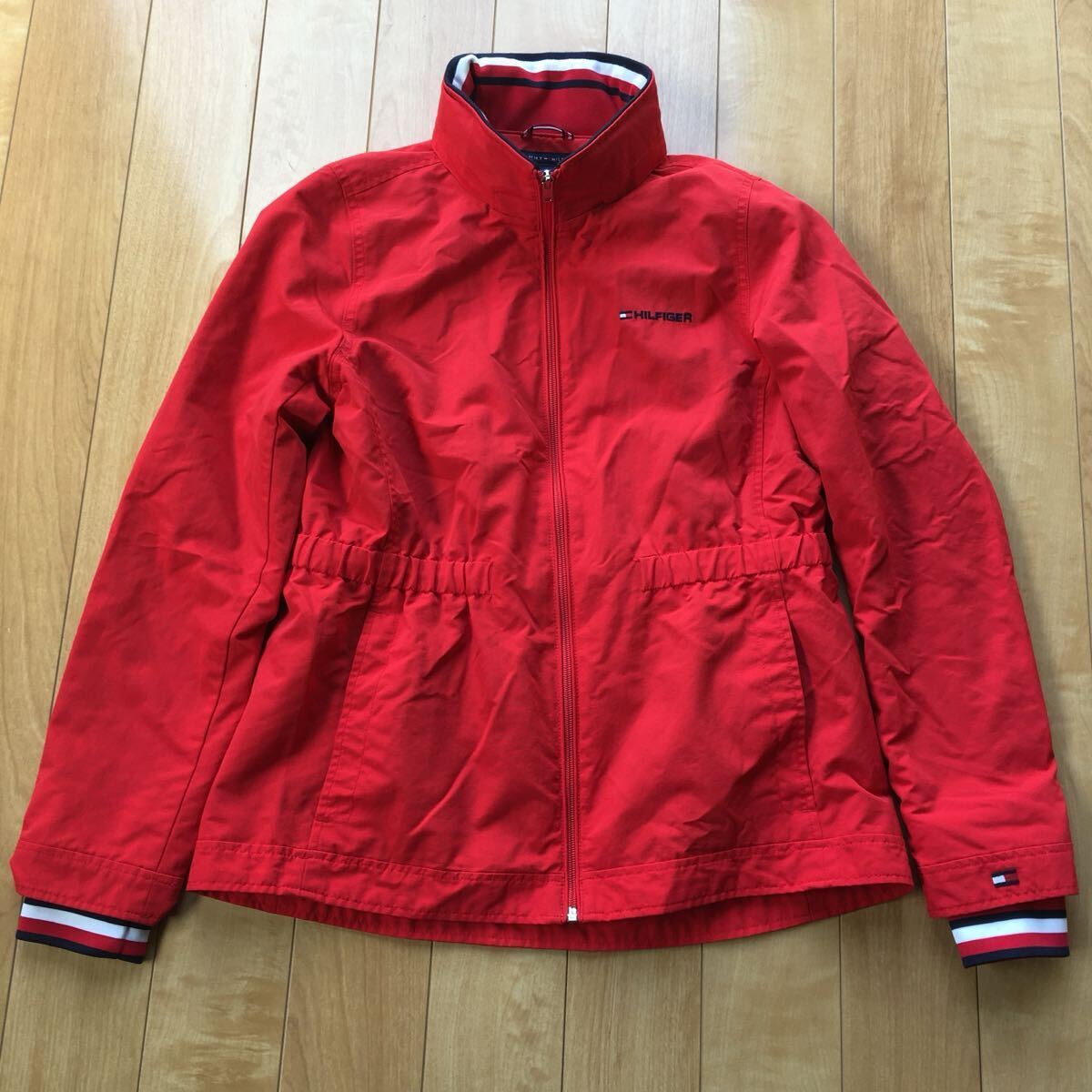 トミーヒルフィガー ジップアップジャケット 258-1-18 レディース M レッド トミー拍卖