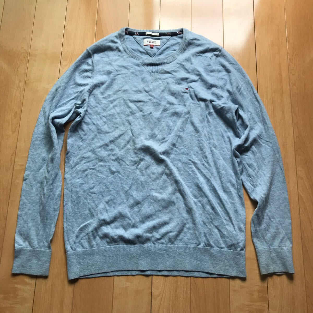 トミーヒルフィガー ニットプルオーバー 133-1-328 メンズ XL グレー トミー拍卖