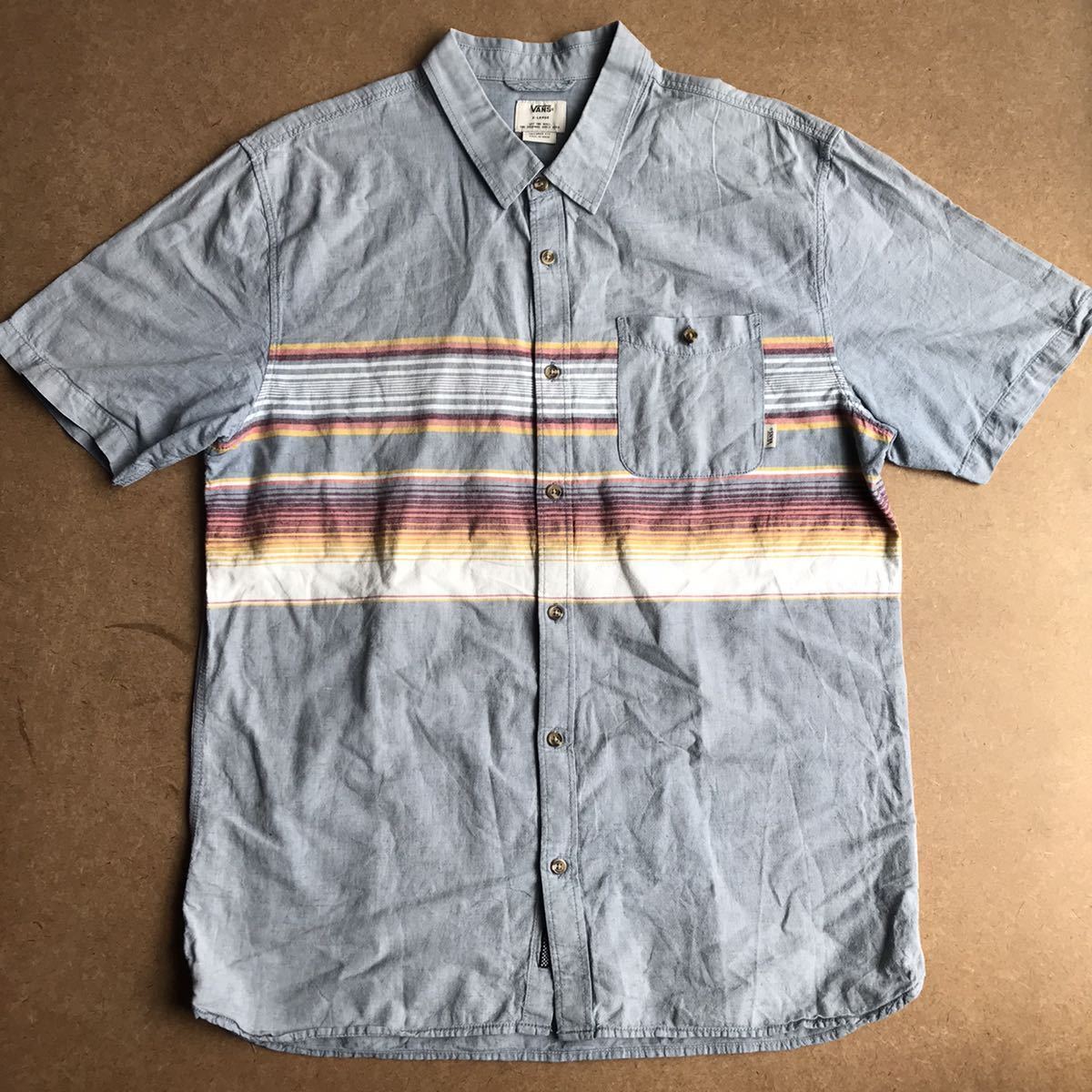 VANS ポケットシャツ インド製 半袖シャツ バンズ ヴァンズ XL拍卖