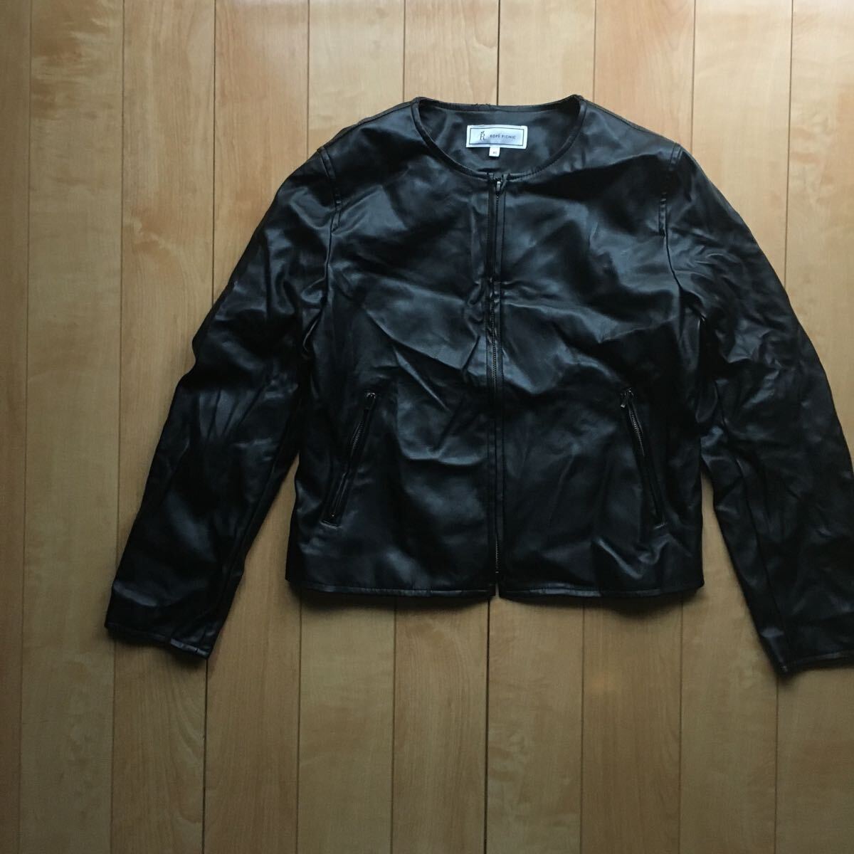 ロペピクニック フェイクレザージャケット 521-1-413 レディース 40 ロペ拍卖