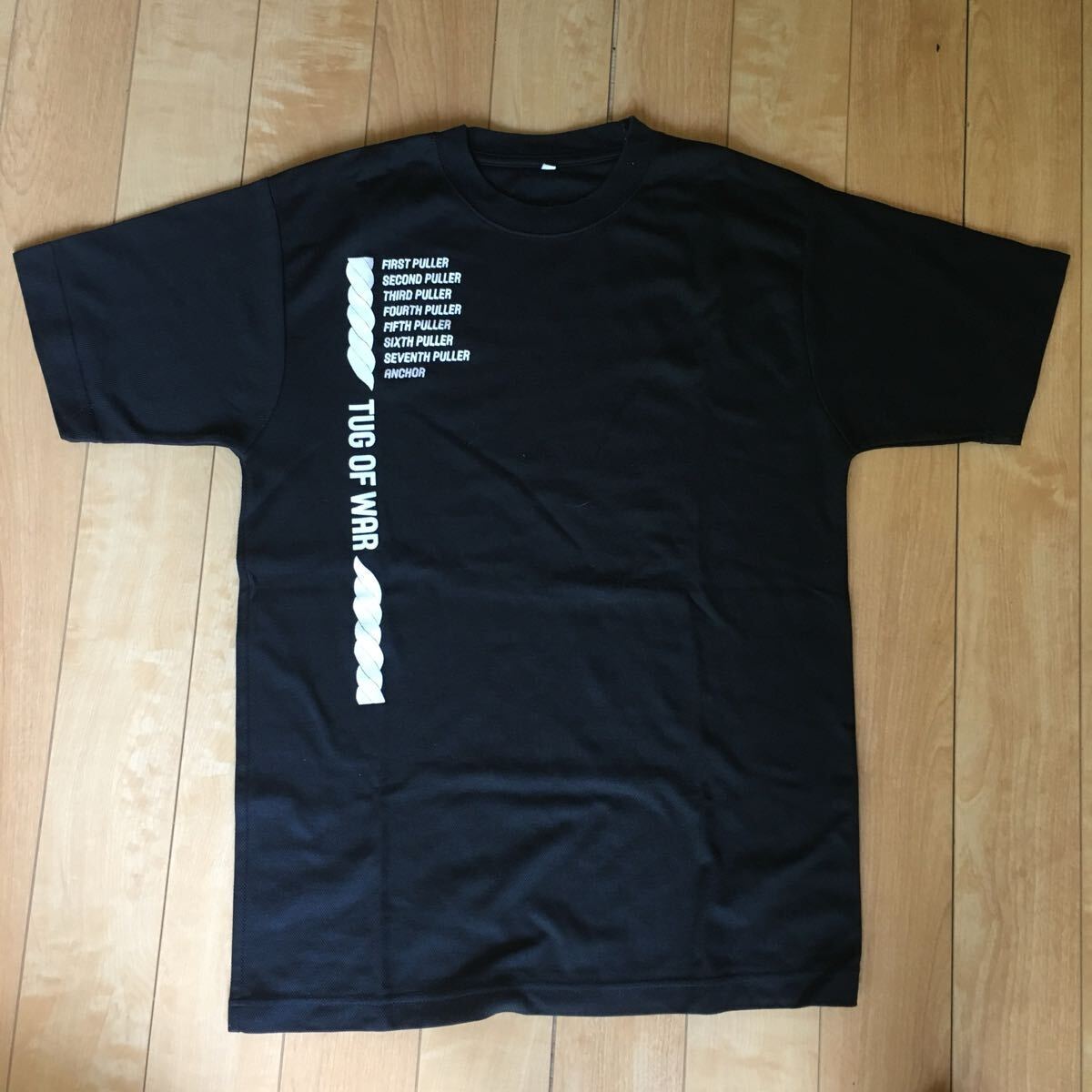 全日本綱引き選手権大会 クルーネックTシャツ 231-1-49 ブラック L スポーツ 競技拍卖