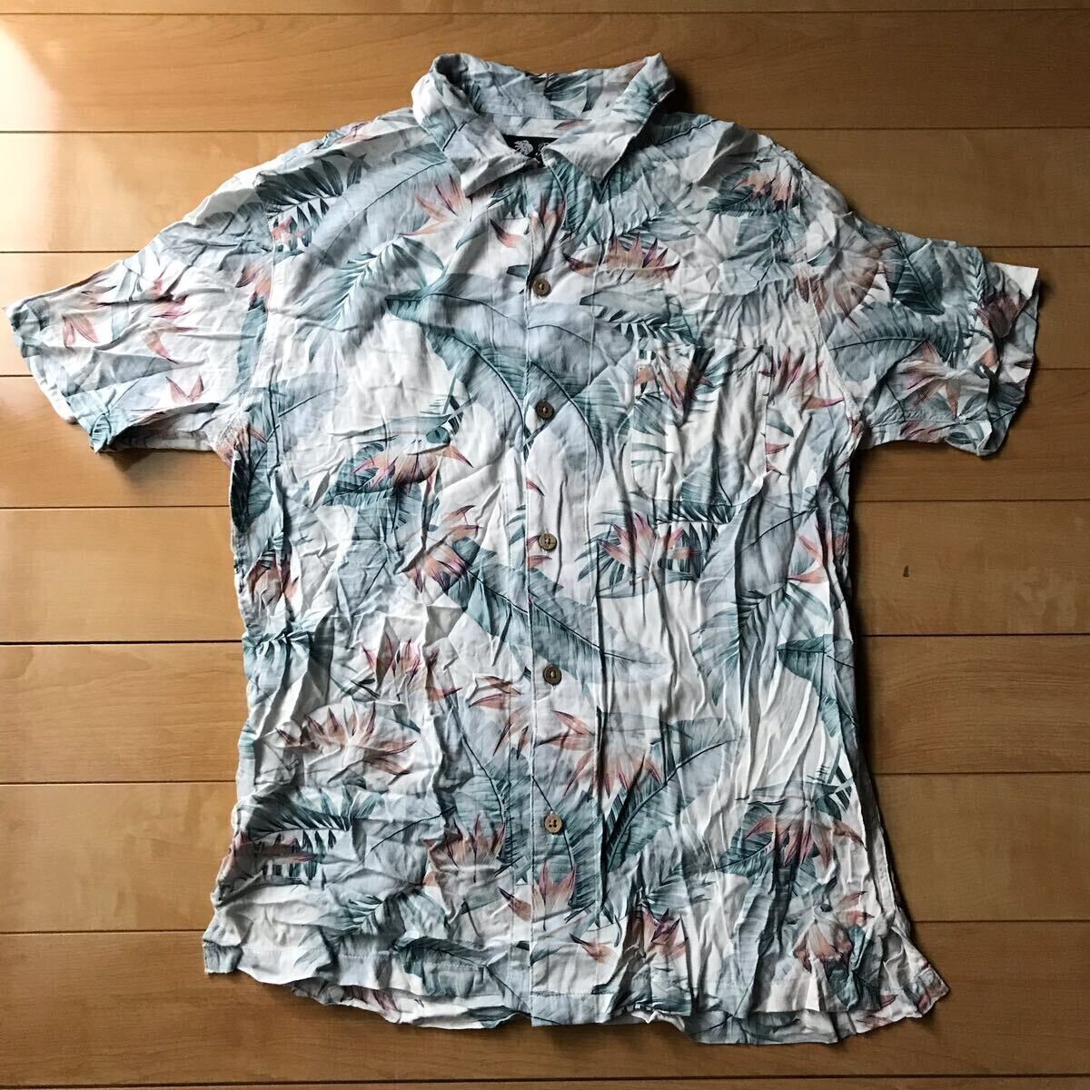 しまむら アロハシャツ 539-1-327 メンズ LL ボタニカル柄拍卖