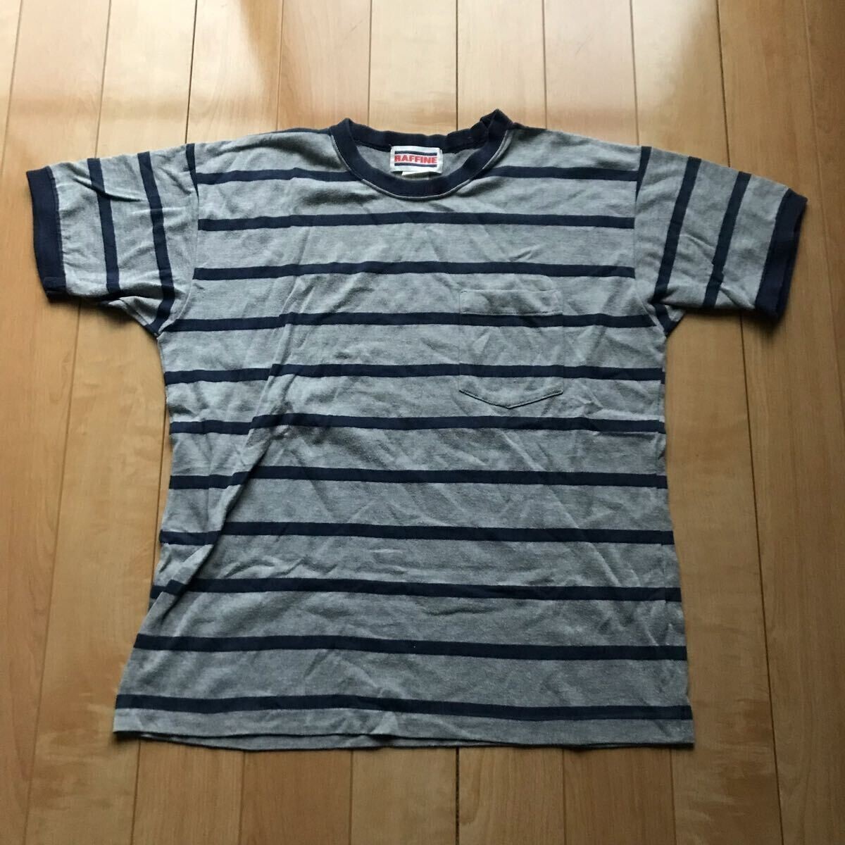 RAFFINE ボーダーTシャツ 110-1-313 レディース グレー ネイビー拍卖
