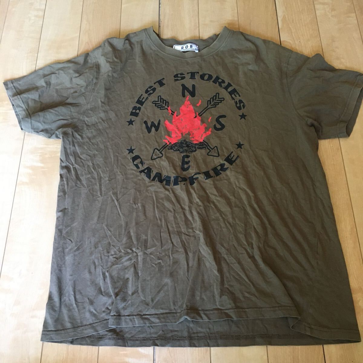 ROB コットンTシャツ 231-1-72 メンズ 3L カーキ キャンプファイヤー拍卖