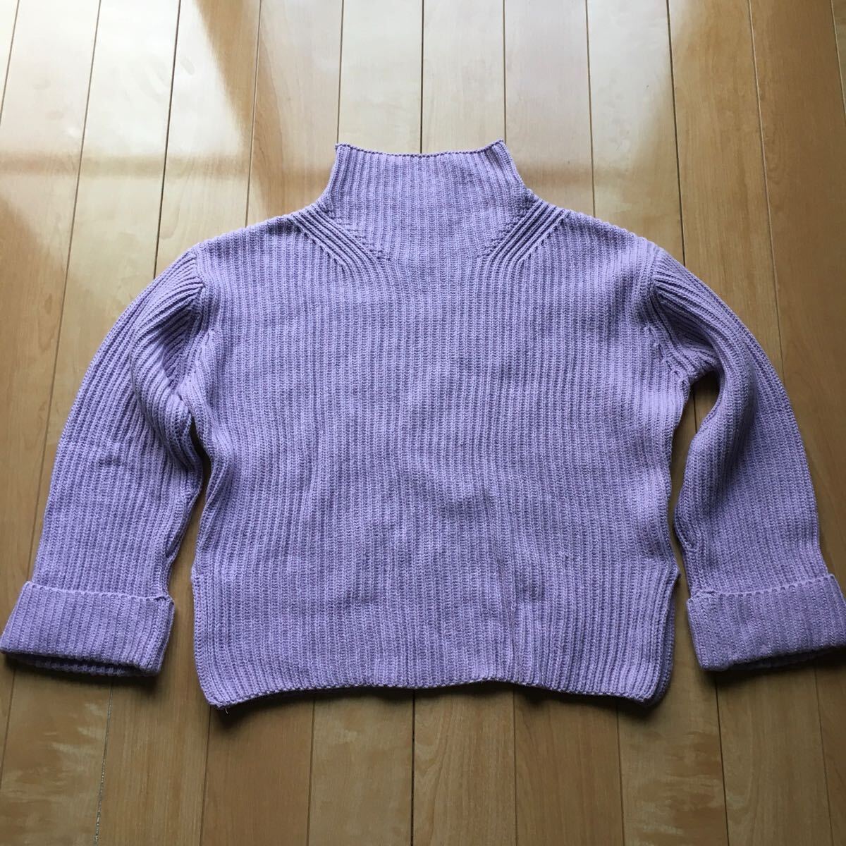 マウジー ハイネックニットセーター 215-1-11 レディース F パープル拍卖