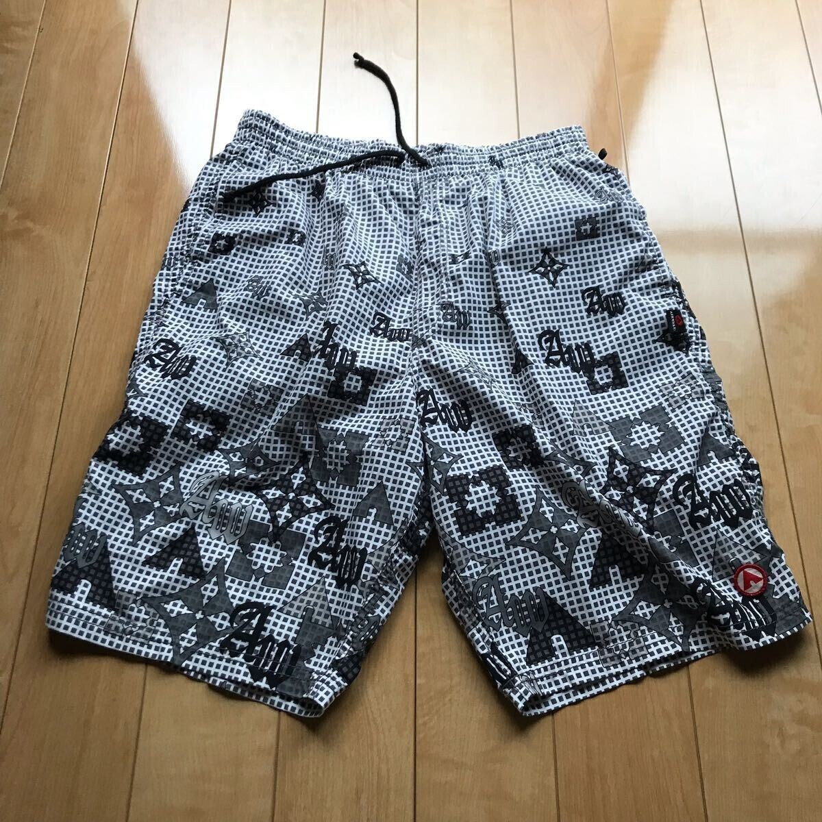 エアウォーク サーフパンツ 165-1-304 メンズ グレー 総柄 サーフィン拍卖