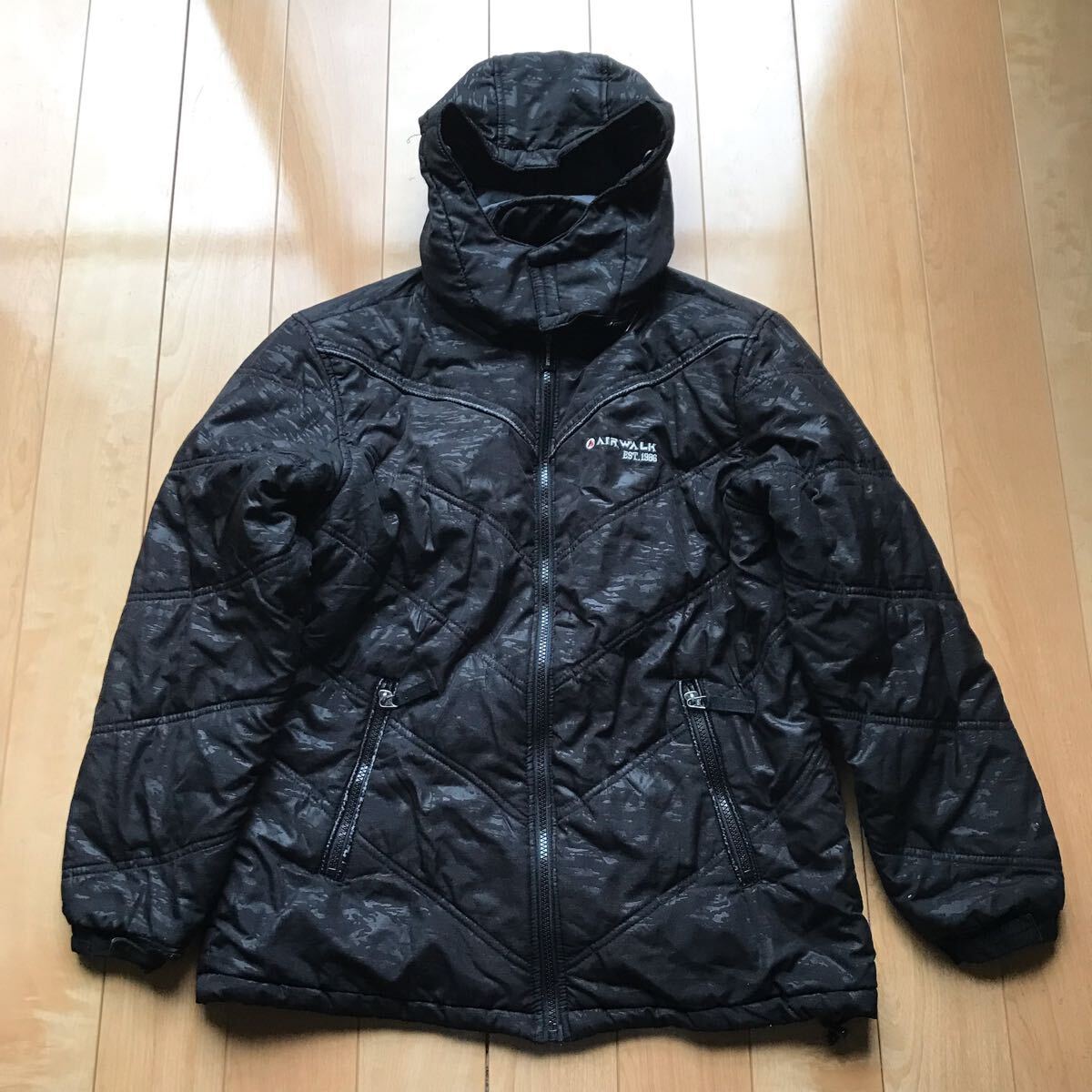 エアウォーク 中綿ジャケット 148-6-332 ブラック 160cm拍卖