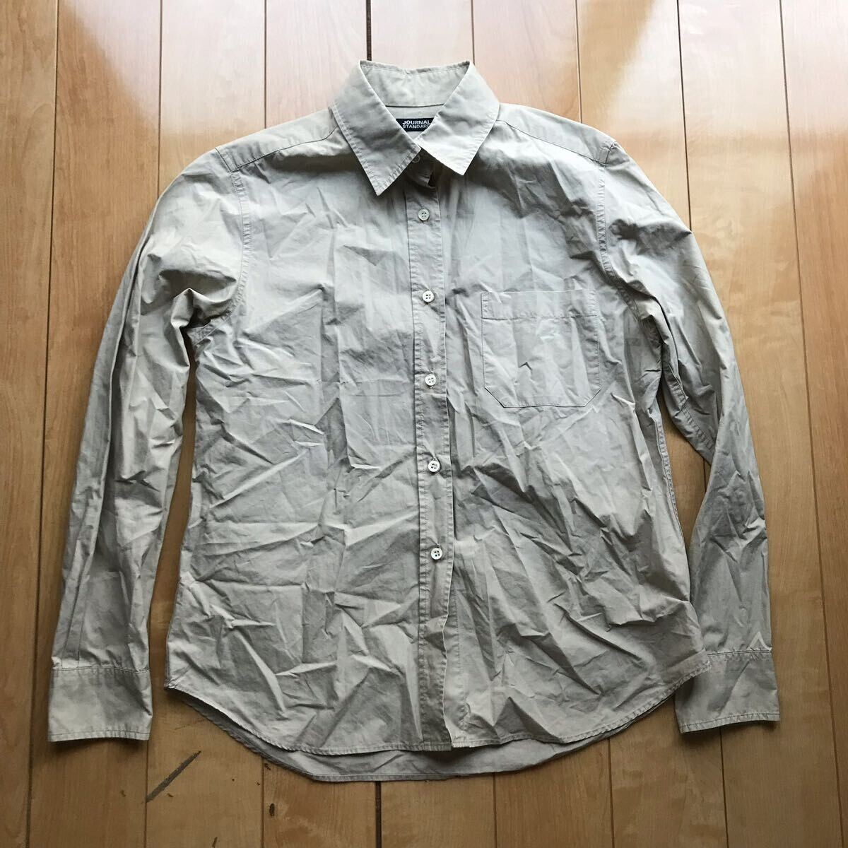 ジャーナルスタンダード 長袖シャツ 108-1-332 メンズ ベージュ拍卖