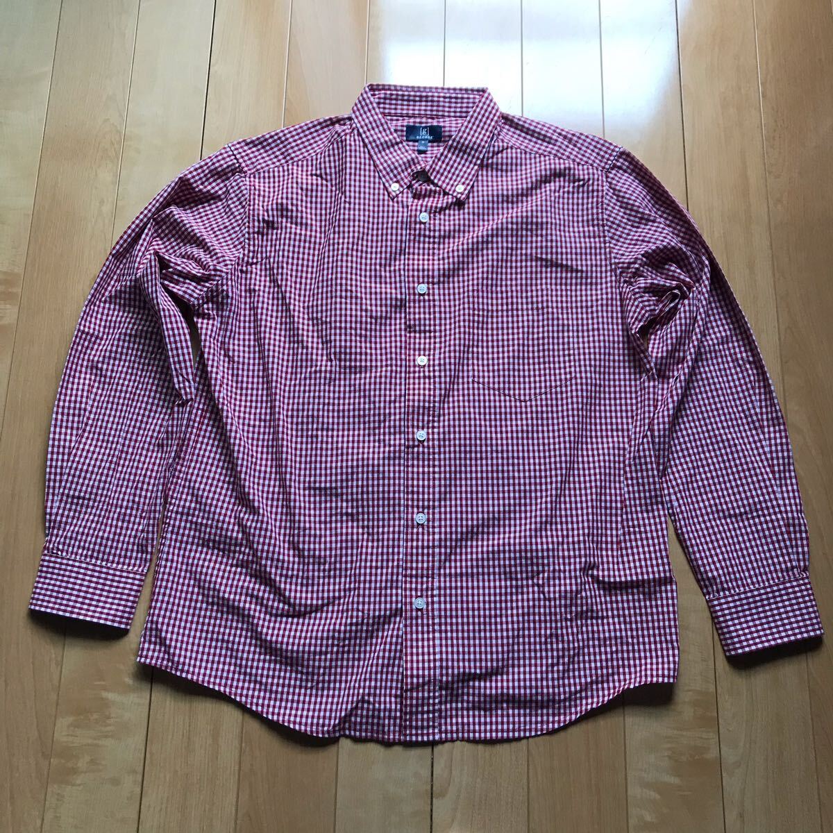 ジョージ ボタンダウンシャツ 129-1-328 メンズ LL チェック拍卖