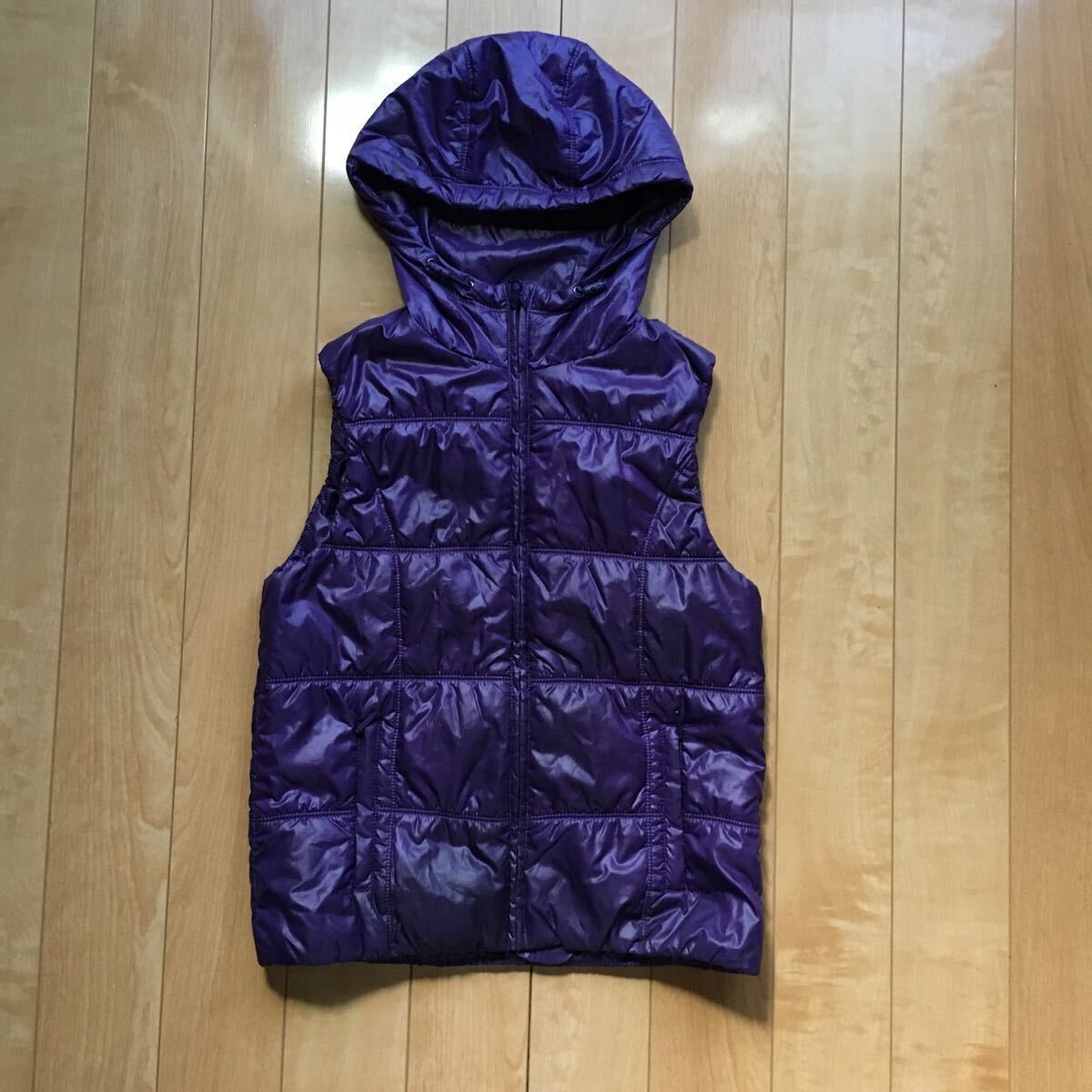 ユニクロ フーデットベスト 088-1-420 レディース S パープル拍卖