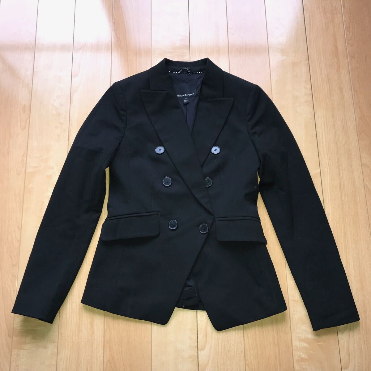 バナナリパブリック ダブルジャケット 165-1-36 レディース 0 ブラック バナリパ拍卖