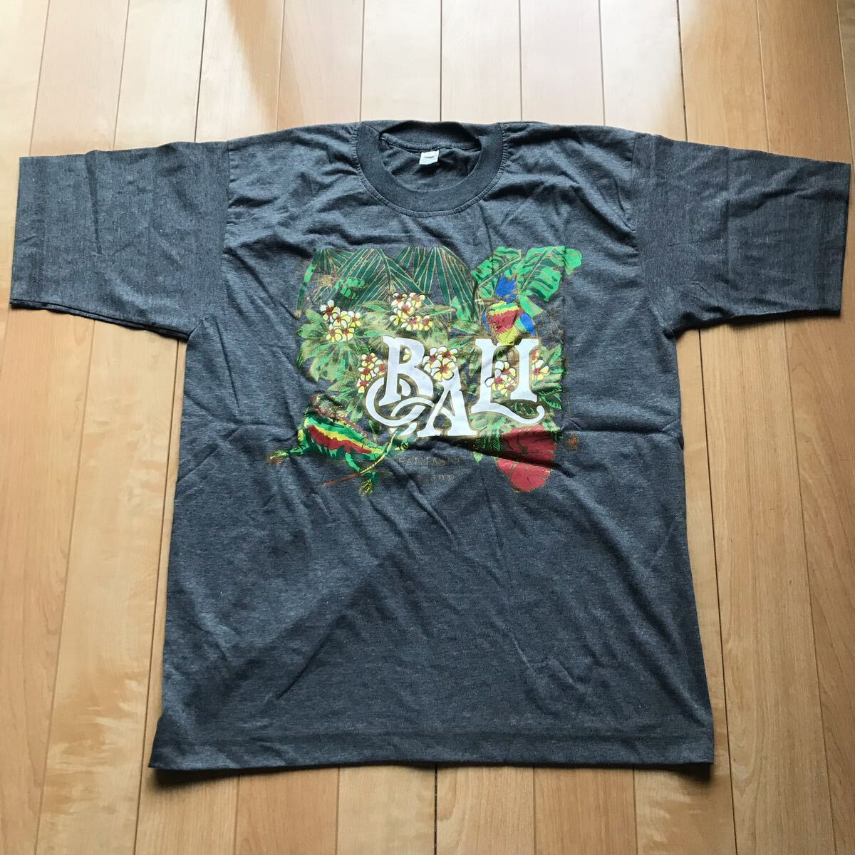 バリ デザインTシャツ 126-1-383 メンズ XL グレー リゾート ヨガ拍卖