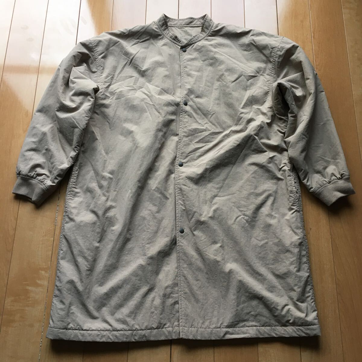 無印良品 スタンドカラーコート 215-1-26 ユニセックス S~M ベージュ ナイロン100%拍卖