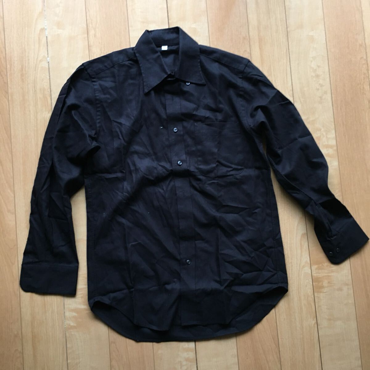 ユニクロ ボタンダウンシャツ 237-1-75 メンズ S ブラック拍卖