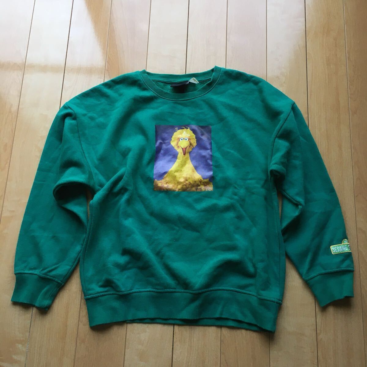 エイチアンドエム×セサミストリート ビッグバード スウェットシャツ 204-1-33 グリーン セサミ拍卖