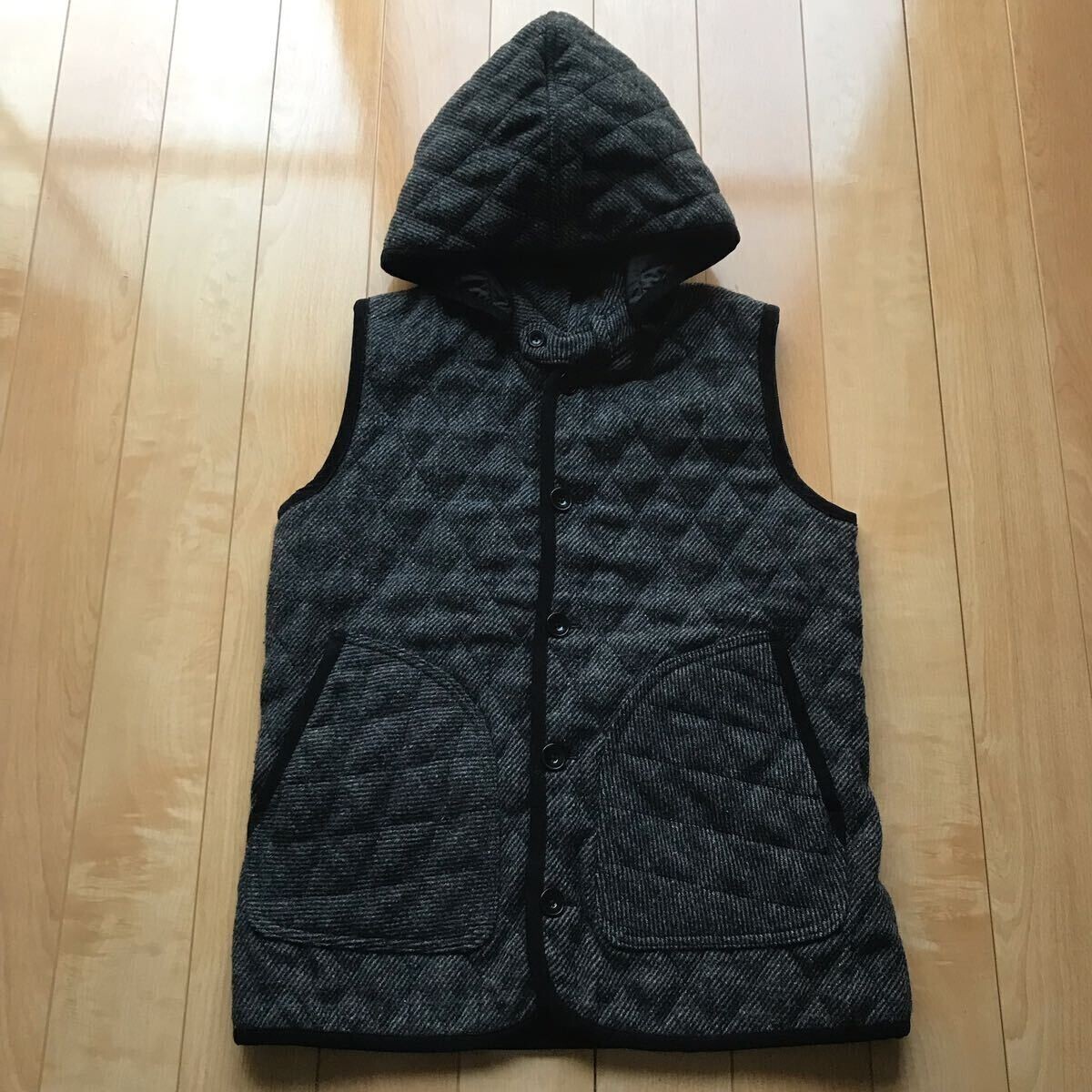 グローバルワーク キルティングベスト 167-6-18 メンズ S ダークグレー拍卖
