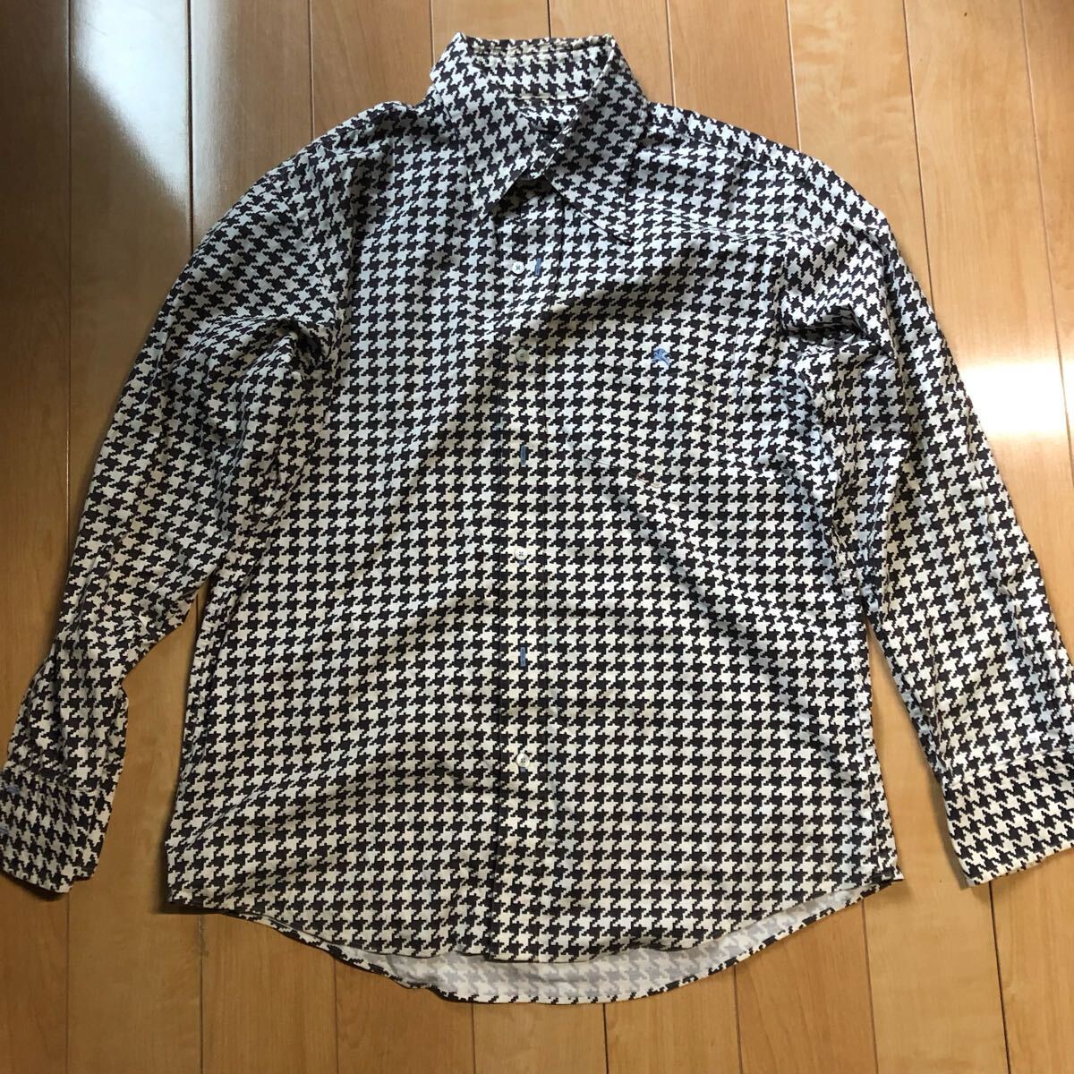 バーバリーブラックレーベル 千鳥柄長袖シャツ 232-1-57 メンズ 3 三陽商会拍卖