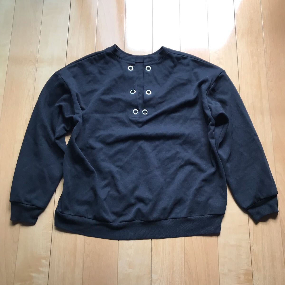 ジーユー スウェットシャツ 129-1-323 レディース L ブラック拍卖