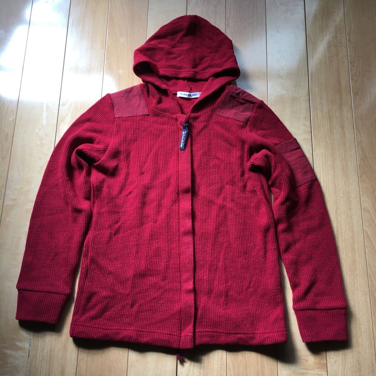 パワープラント ニットパーカー 193-1-10 レディース O レッド拍卖