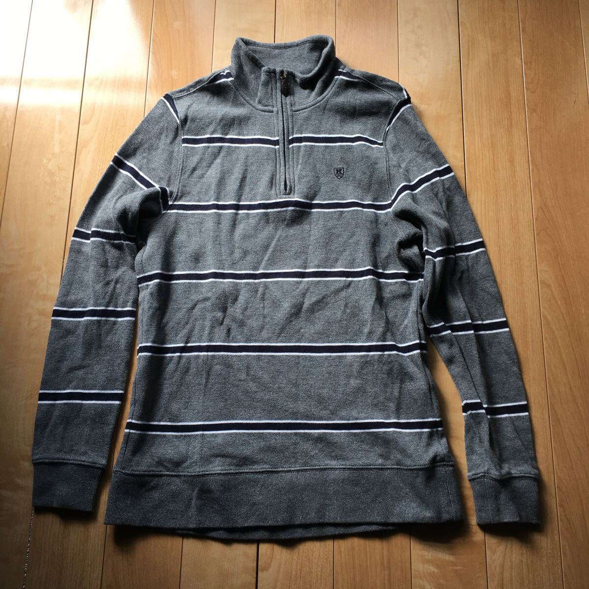 ケント ハーフジップカットソー 193-1-36 メンズ L グレー拍卖