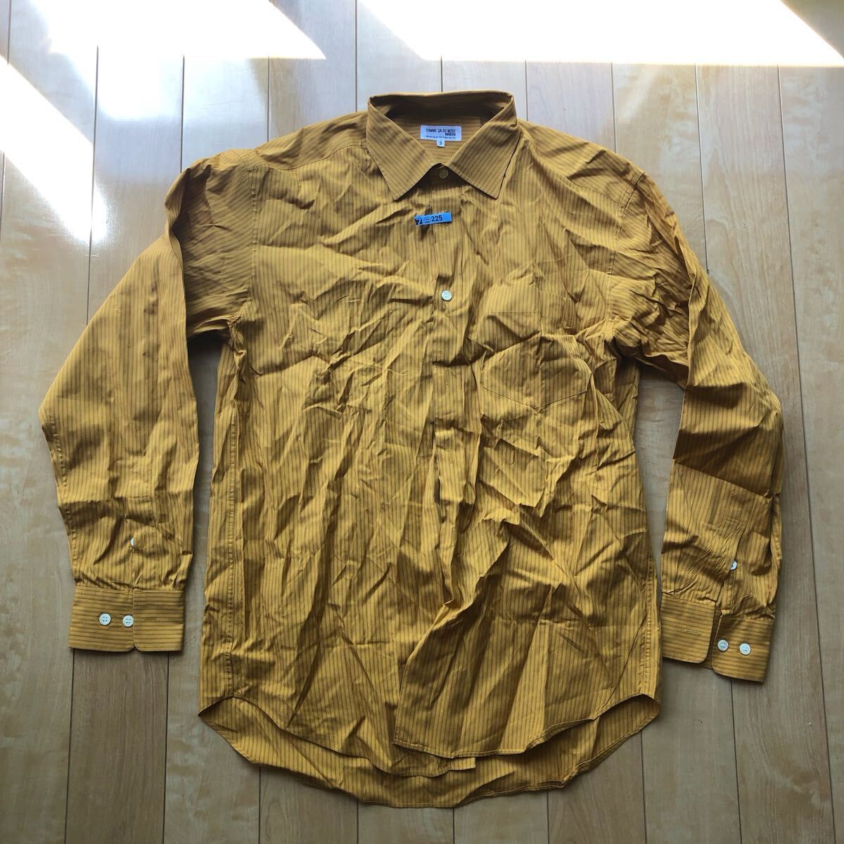 コムサデモード 長袖シャツ 234-1-37 メンズ 3 オレンジ ストライプ拍卖