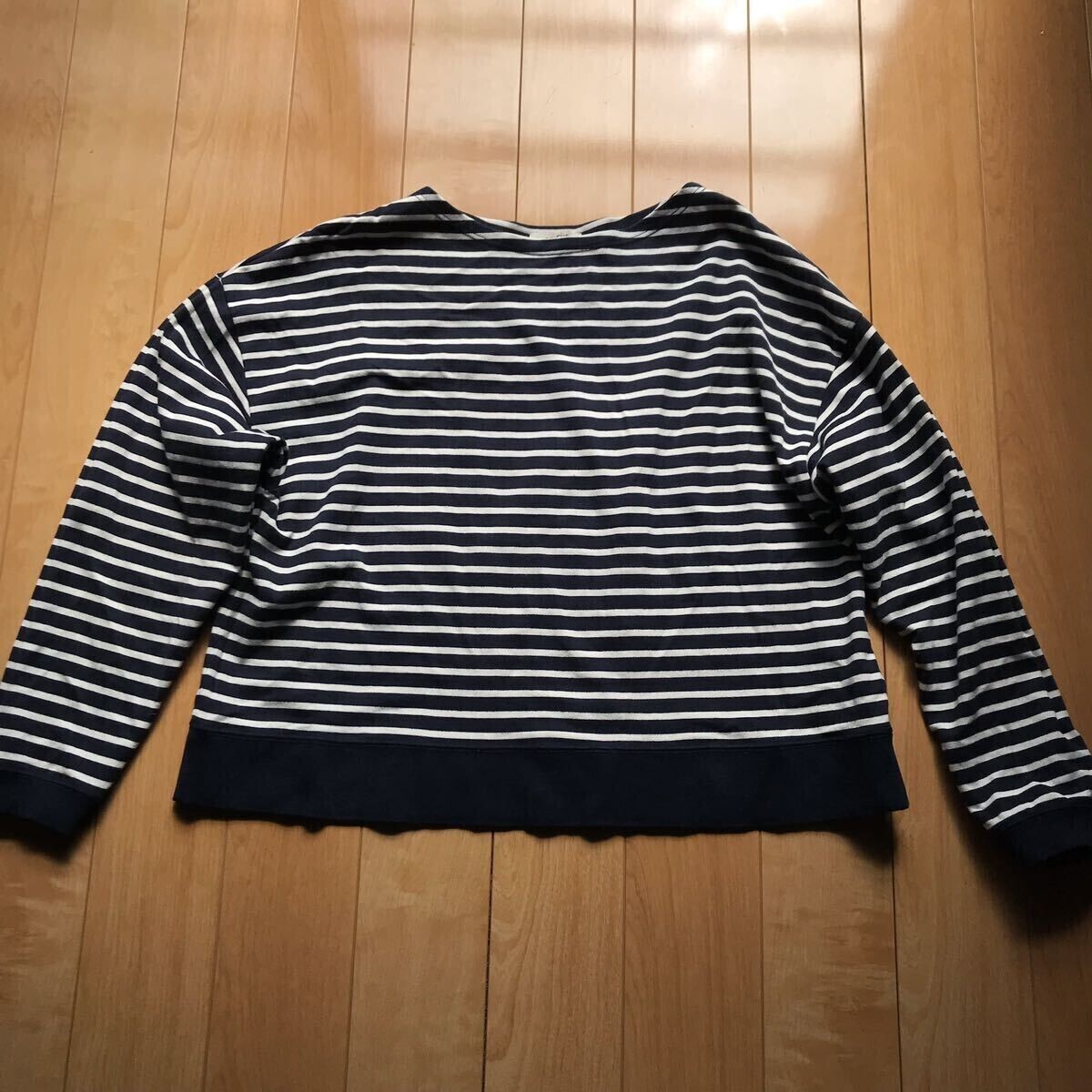 スタジオクリップ バスクシャツ 557-1-316 レディース M ネイビー ホワイト ボーダー拍卖