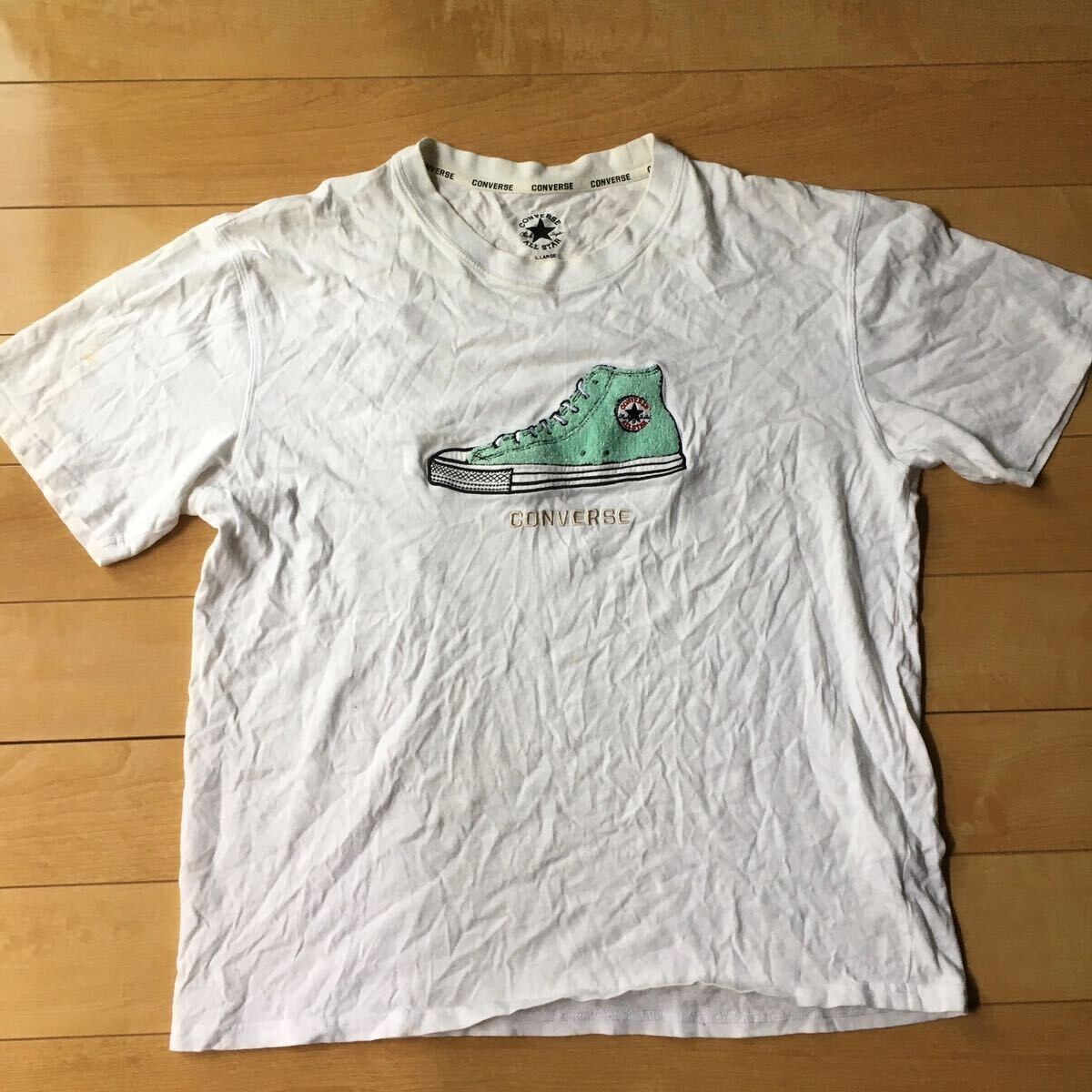 コンバース スニーカーTシャツ 538-1-353 メンズ LL ホワイト拍卖