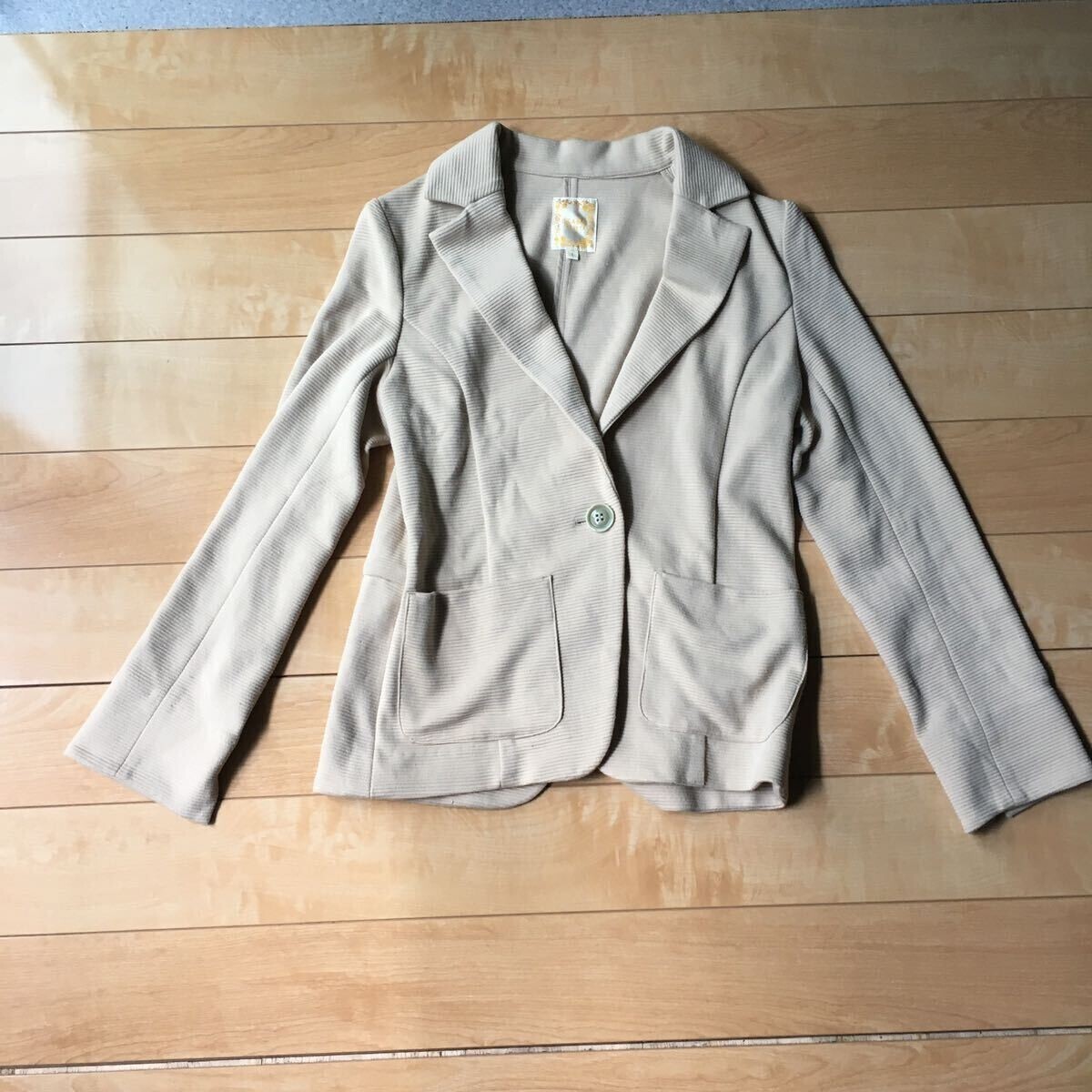 ビームスハート テーラードジャケット 587-1-320 レディース ベージュ拍卖