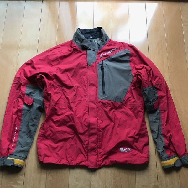 タイチ バイク用レインスーツ 590-1-332 メンズ M レッド グレー 二輪 ツーリング ナイロン100%拍卖