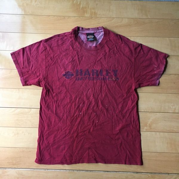 USA製 ハーレーダビッドソン Tシャツ 053-1-342 メンズ L パープル バイク拍卖