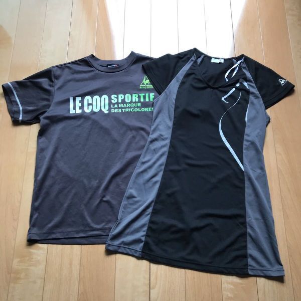 ルコックスポルティフ スポーツウェア 2点セット 543-1-322 グレー ブラック M テニス拍卖