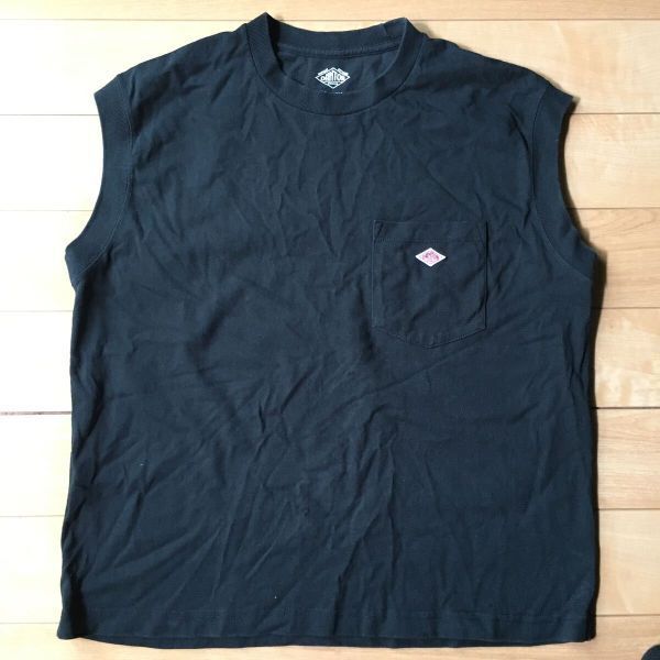 ダントン ノースリーブTシャツ 038-1-341 メンズ ブラック拍卖